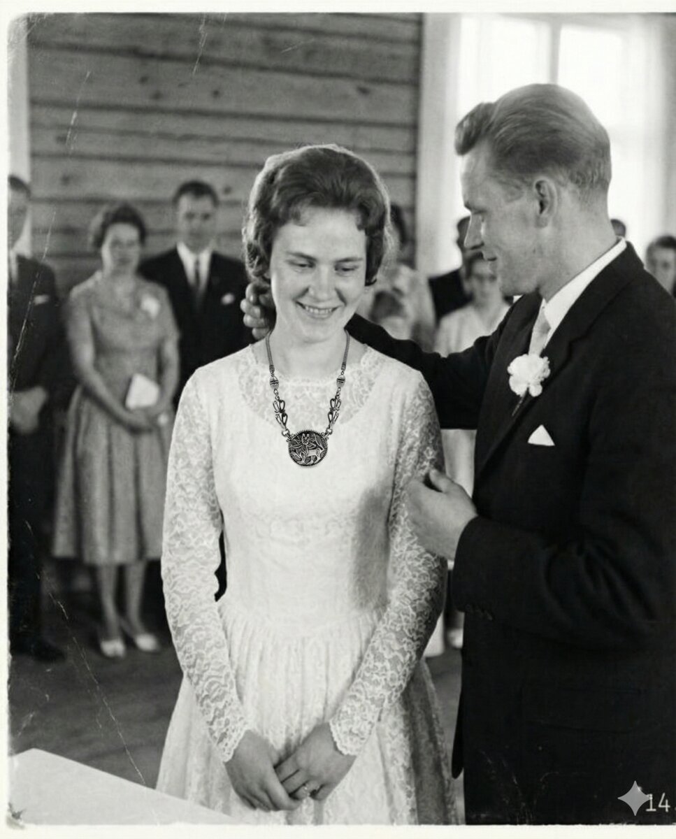 Aino hääpäivänään, 1958